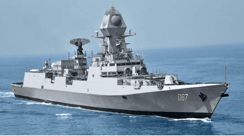 Stealth guided missile destroyer Mormugao